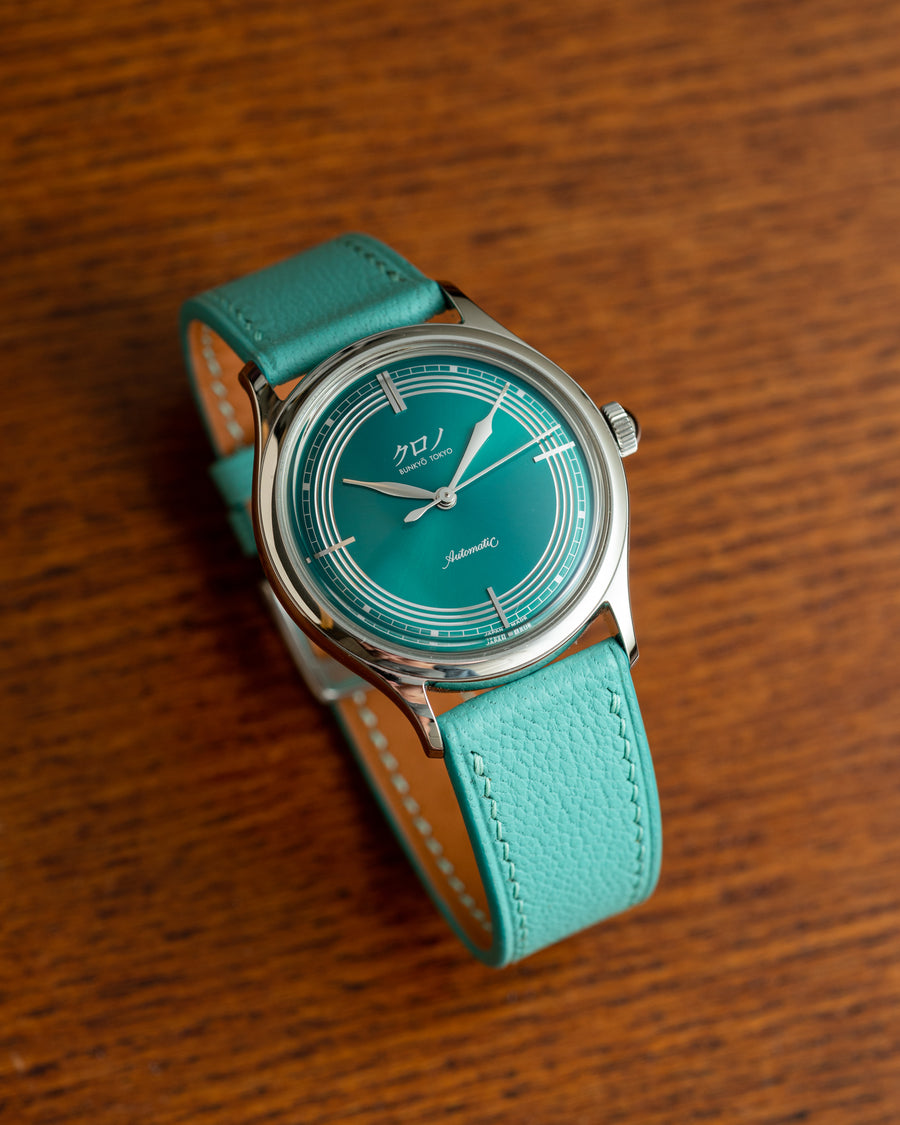 Overstock: Turquoise Chevre Slim (Curved) Strap