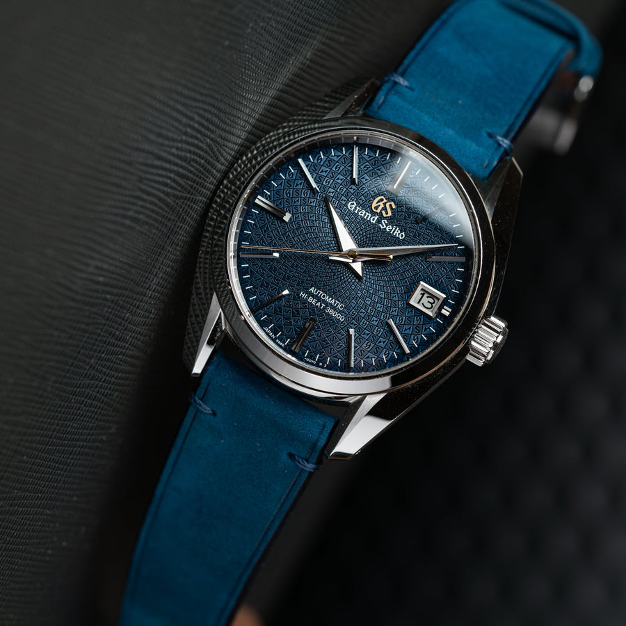Overstock: Blue Crazy Horse Side-Stitch Strap