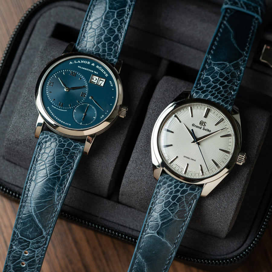 Blue Jean Ostrich Leg Signature Strap