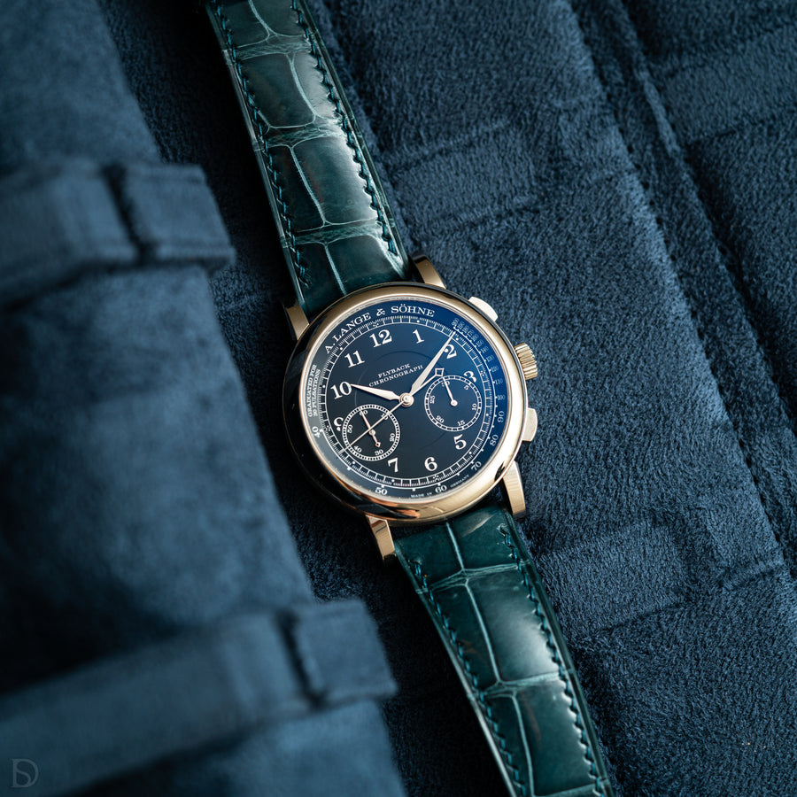 Glossy Lagoon Blue Crocodile Signature Strap