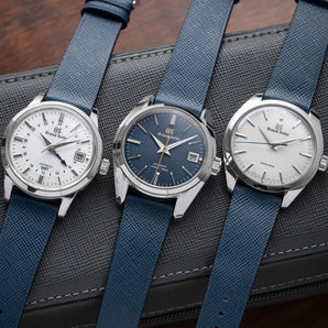 Navy Saffiano Stitchless Strap