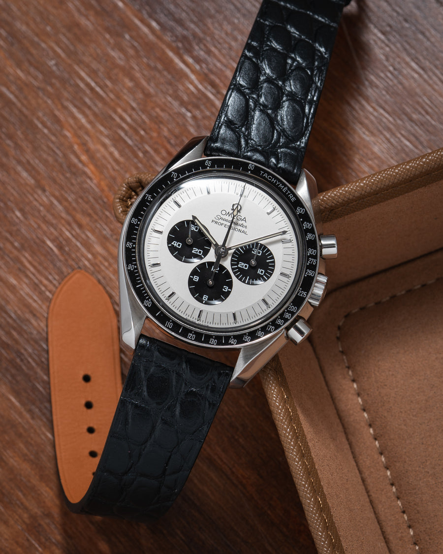 Matte Black Alligator Flank Stitchless Strap