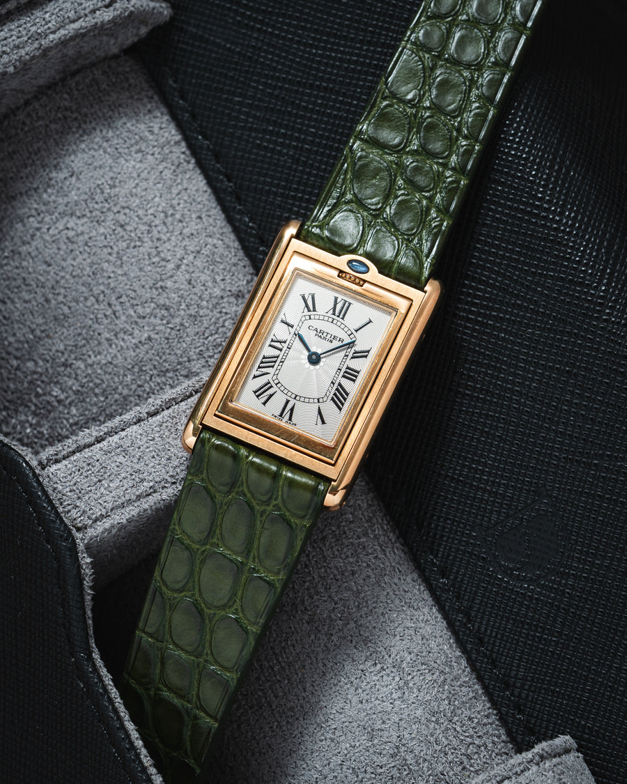 Matte Green Ischia Alligator Flank Stitchless Strap