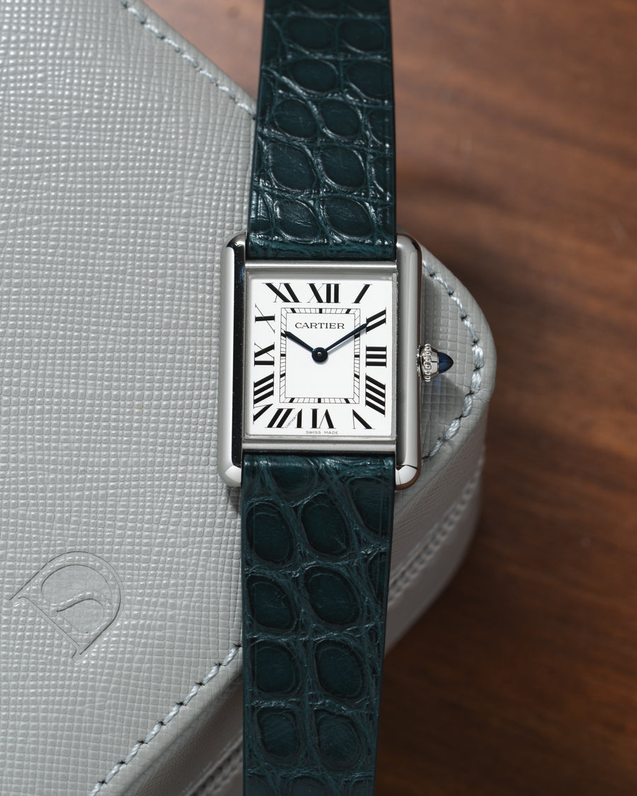 Matte Boreal Green Alligator Flank Stitchless Strap
