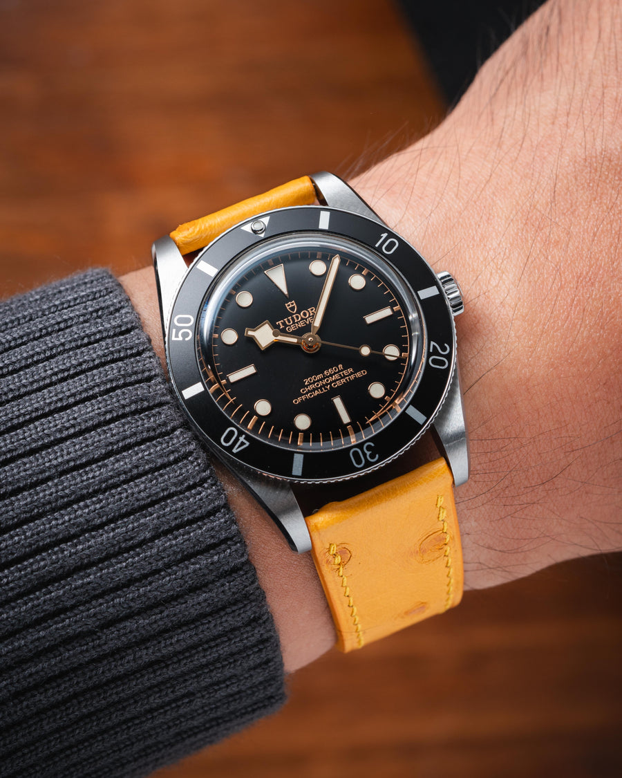 Matte Sun Yellow Ostrich Body Strap