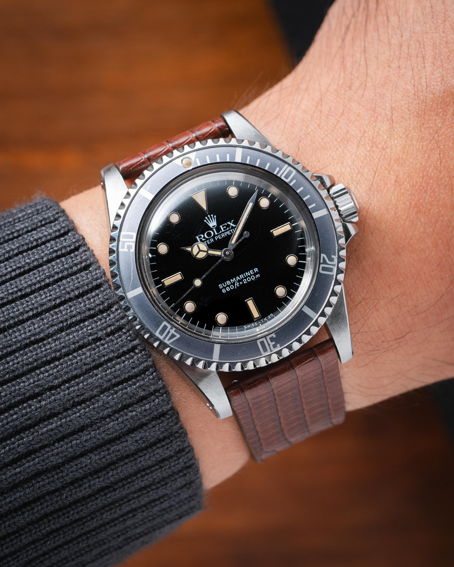 Matte Dark Brown Lizard Strap