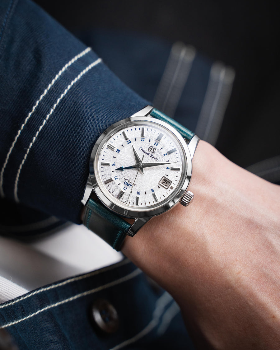 Navy Shell Cordovan Slim Strap