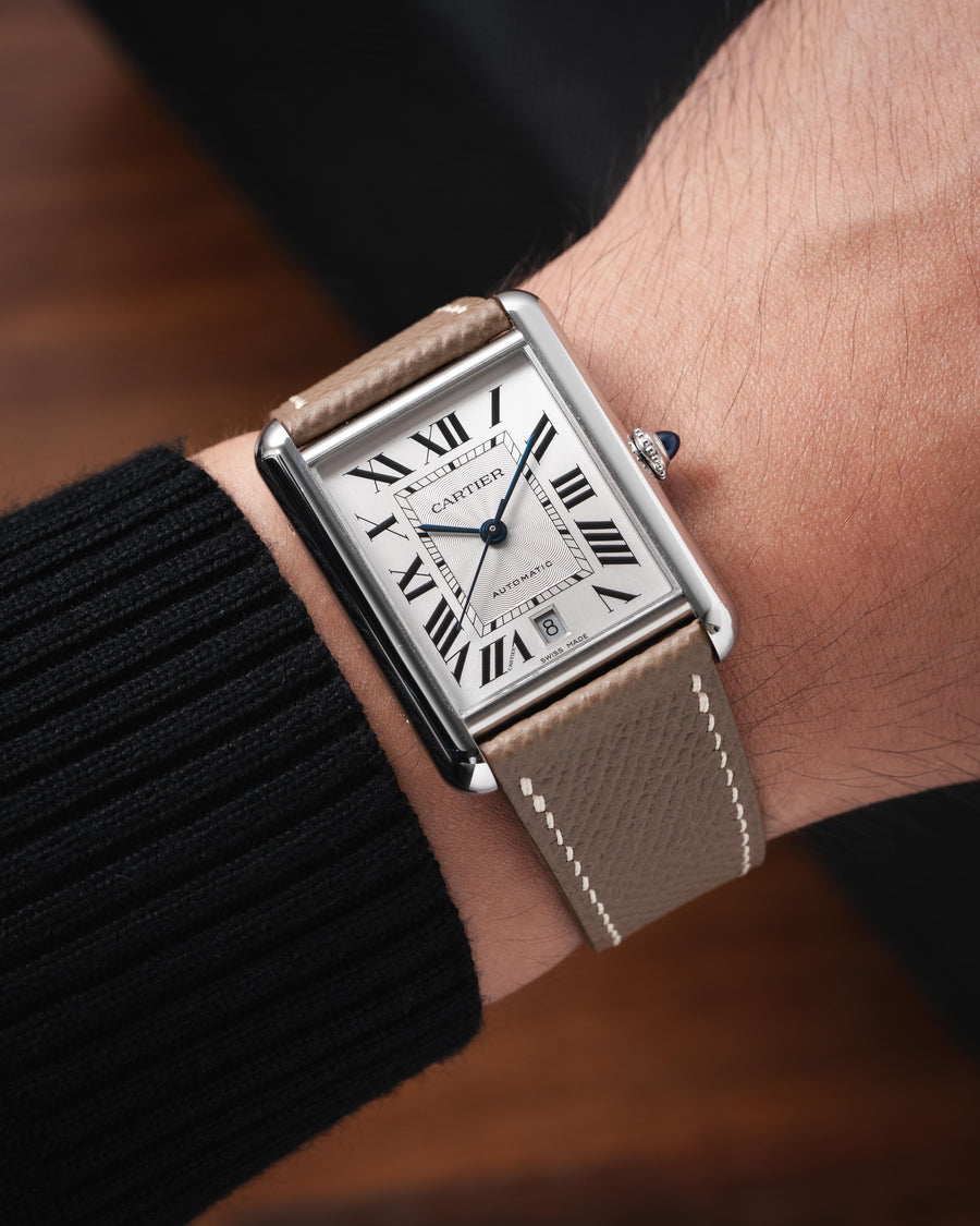 Taupe Epsom Strap for Cartier Tank