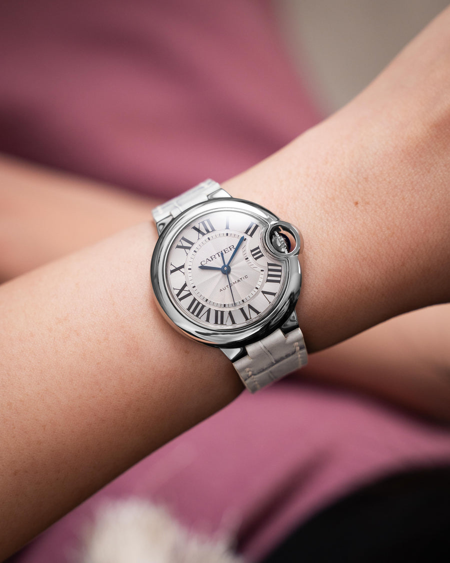 Matte Himalayan Alligator Strap for Cartier Ballon Bleu