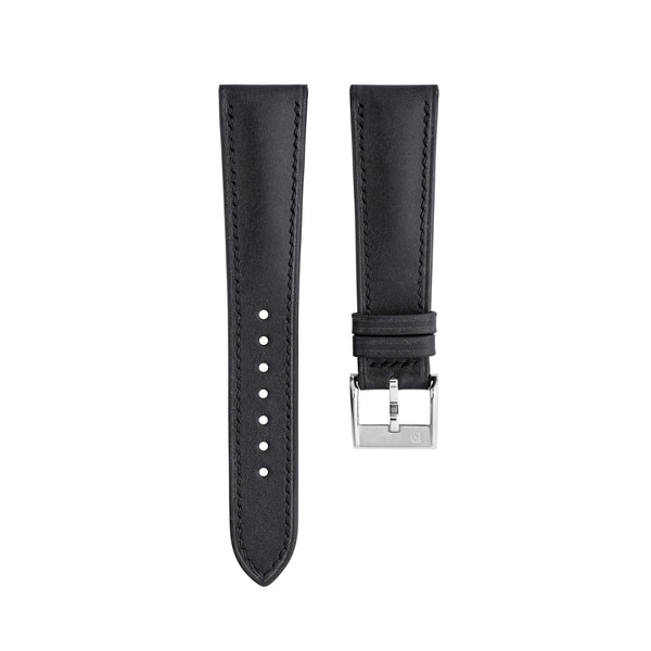 Delugs Black Baranil Signature Strap Handcrafted Leather Watch Strap