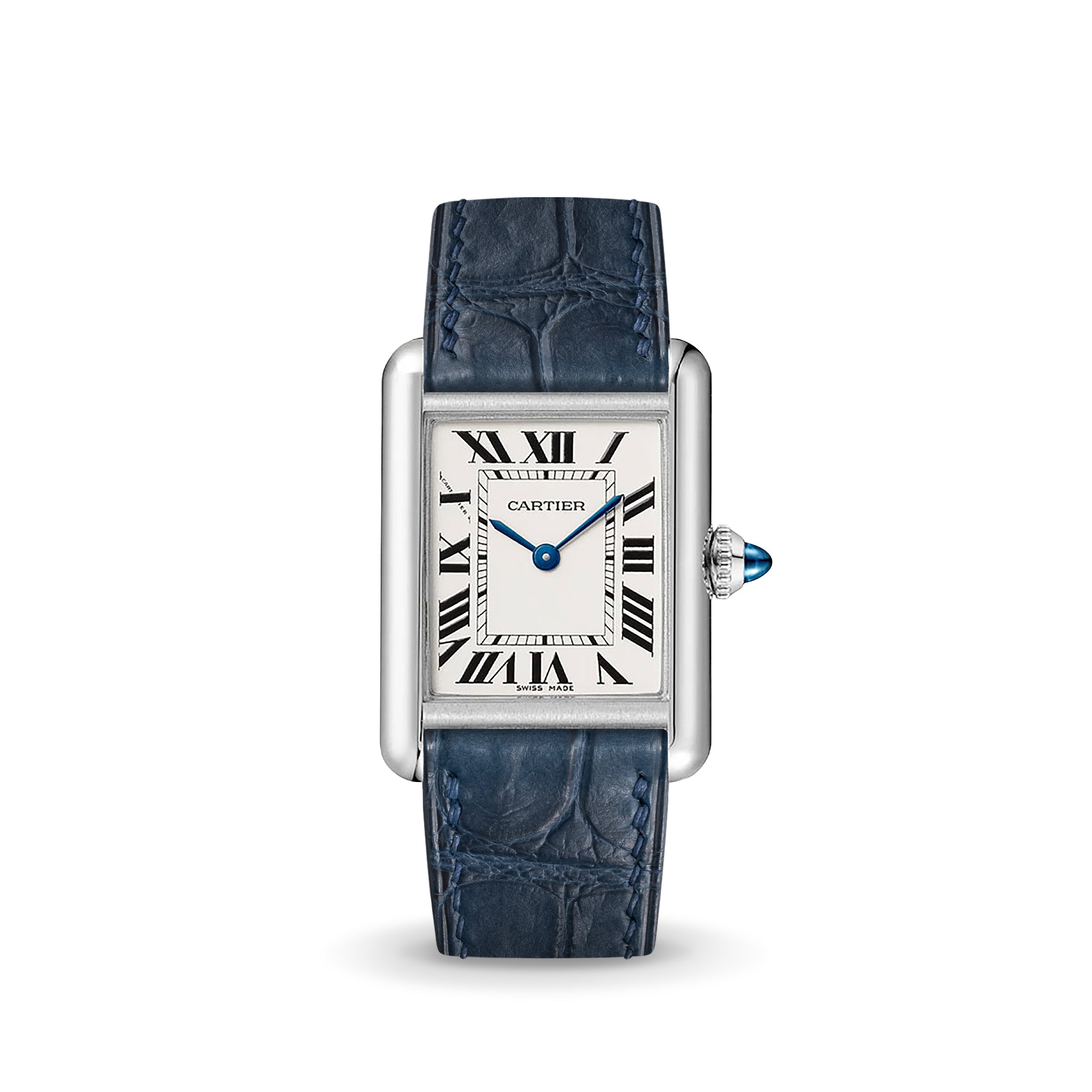Matte Navy Alligator Strap for Cartier Tank – Delugs