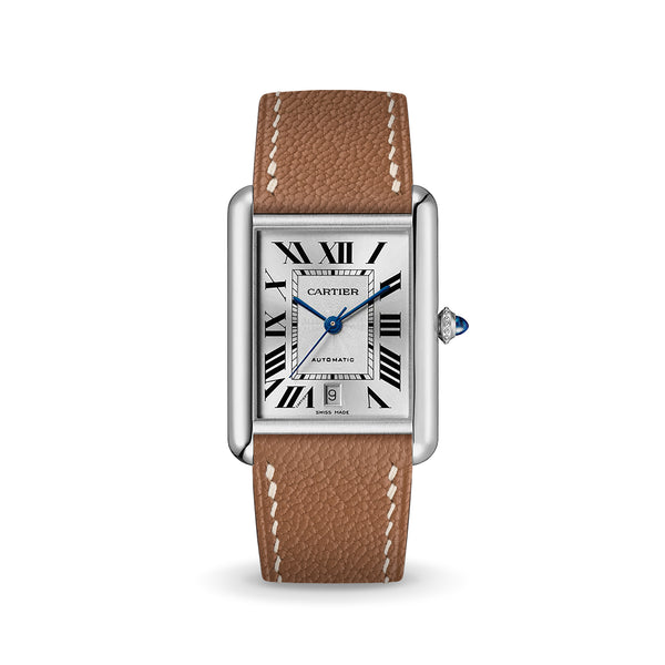 Delugs Gold Chevre Strap for Cartier Tank Handcrafted Leather Watch Strap