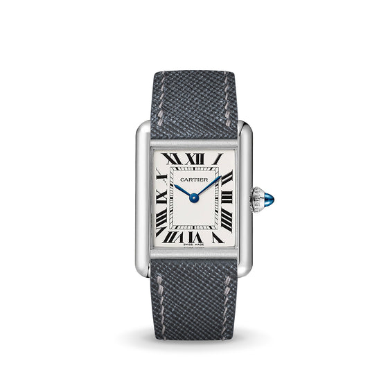 Grey Saffiano Strap for Cartier Tank