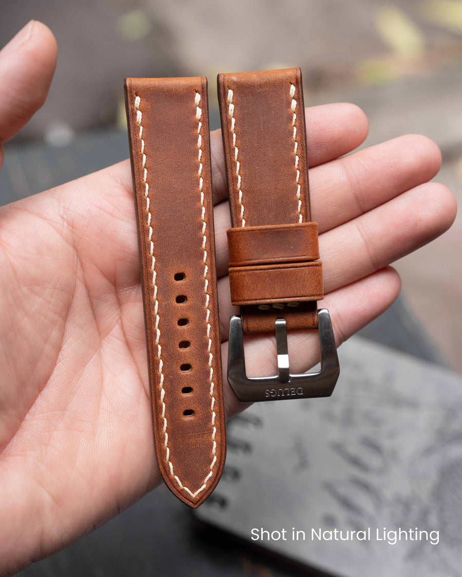 Rust Crazy Horse Chunky Strap