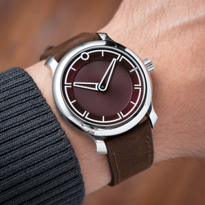 Dark Brown Nubuck Slim (Curved) Strap