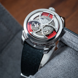 Black Curved CTS Rubber Strap for MB&F MAD1
