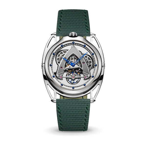 Delugs Emerald Green Sailcloth Slim Strap for De Bethune Handcrafted Leather Watch Strap