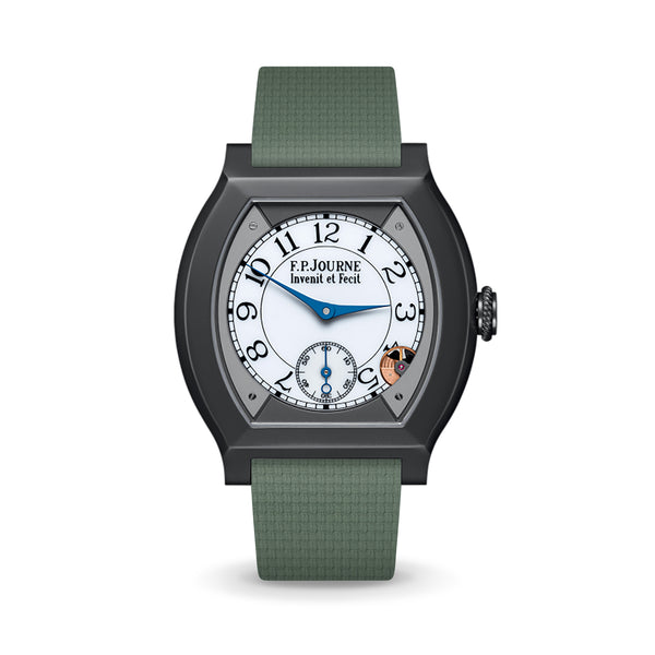 Delugs Olive Green Sailcloth CTS Rubber Strap for F.P. Journe Élégante Rubber Watch Strap
