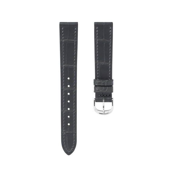 Matte Grey Storm Alligator Slim Strap for The Petite Collection