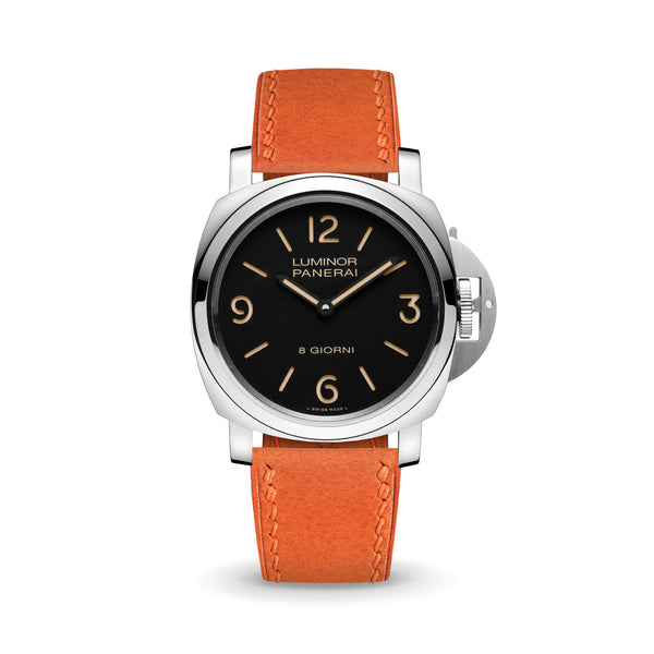 Delugs Orange Buttero Chunky Strap Handcrafted Leather Watch Strap for Panerai