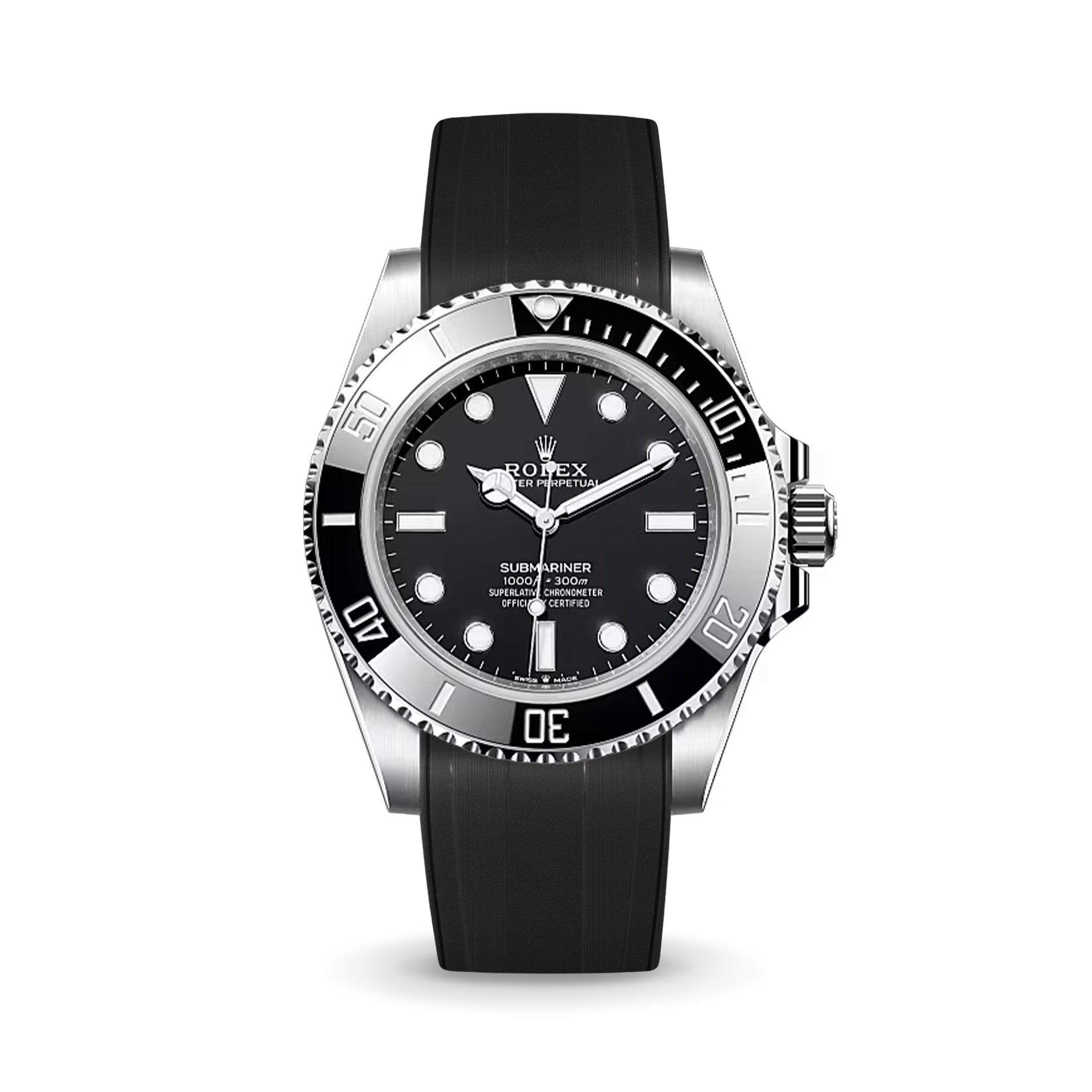 Black CTS Rubber Strap for Rolex Submariner 41mm – Delugs