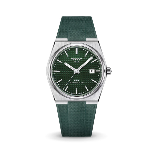 Delugs Emerald Green CTS Rubber Strap for Tissot PRX Rubber Watch Strap