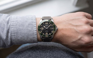 Longines HydroConquest on Tinware Grey Epsom Slim Strap