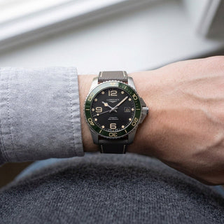 Longines HydroConquest on Tinware Grey Epsom Slim Strap