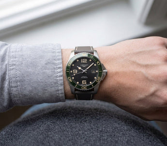 Longines HydroConquest on Tinware Grey Epsom Slim Strap