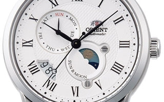 Orient Sun and Moon V3 RA-AK0003S white dial dress watch