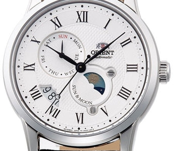 Orient Sun and Moon V3 RA-AK0003S white dial dress watch