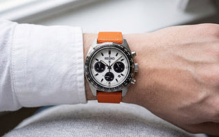 Seiko Speedtimer SSC813 on Orange Saffiano Stitchless Strap