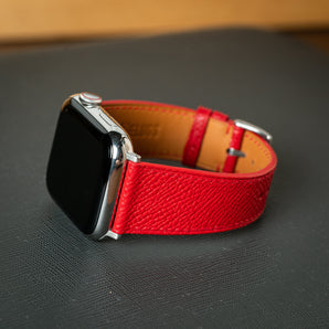 Red Epsom Slim Apple Watch Strap