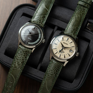 Forest Green Ostrich Leg Signature Strap