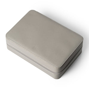 Overstock: Zip Box (Eight) - Light Grey/Turquoise