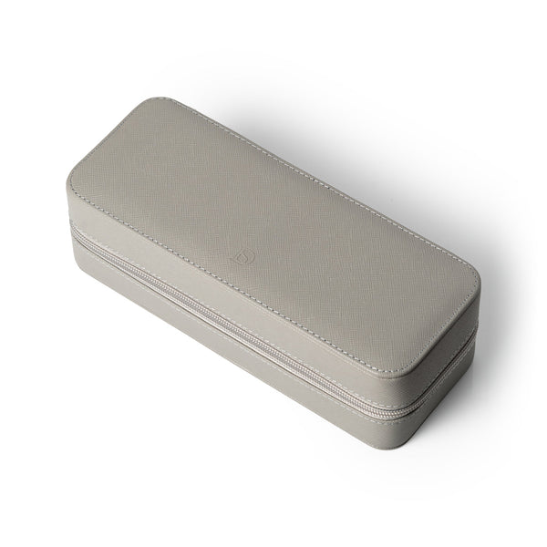 Zip Box (Four) - Light Grey/Turquoise - Watch Storage Case | Delugs