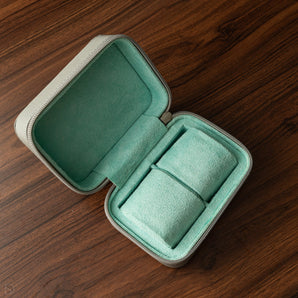 Zip Box (Two) - Light Grey/Turquoise