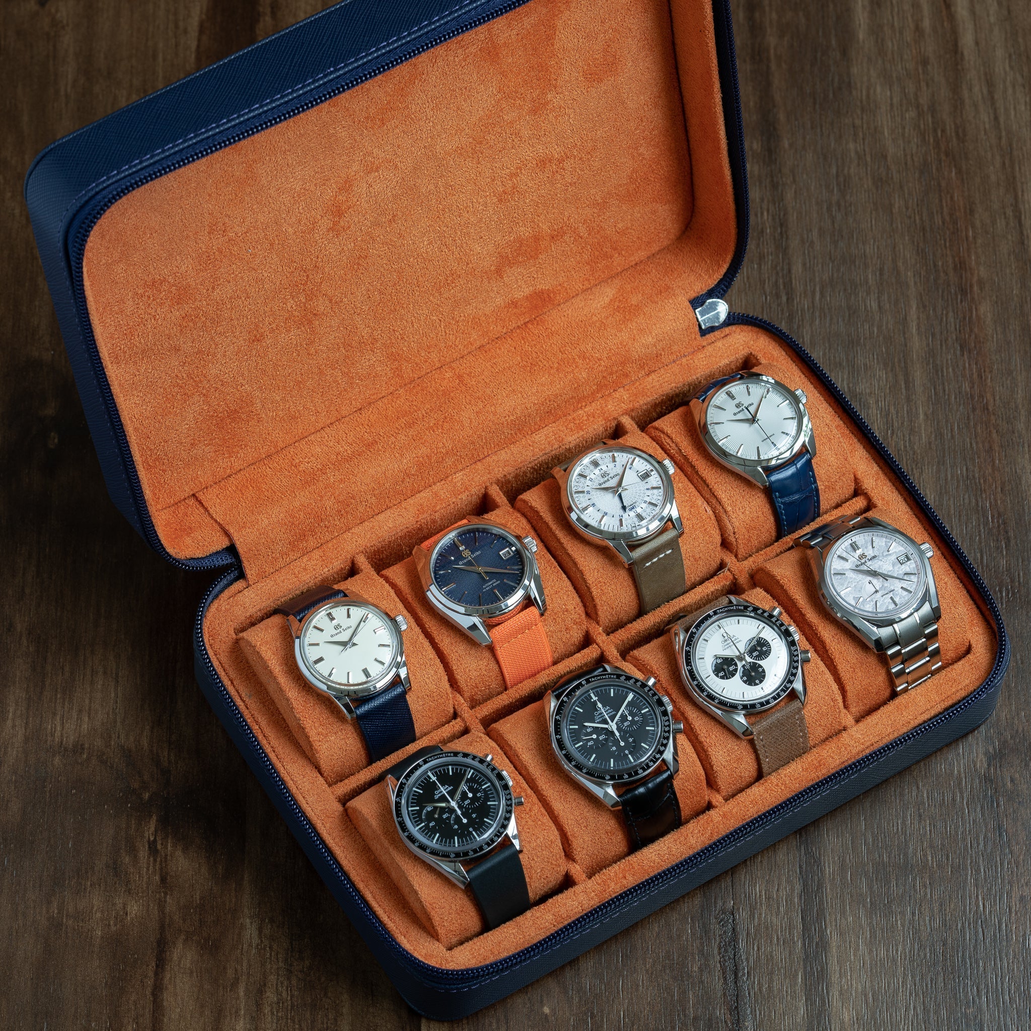 Zip Box (Eight) - Navy/Orange – Delugs