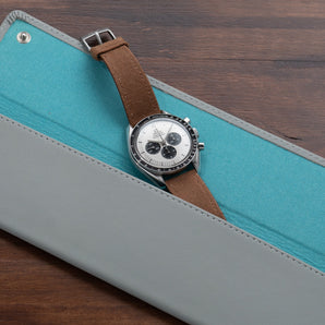 Watch Sleeve - Light Grey/Turquoise