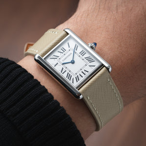 Overstock: Cream Saffiano Strap for Cartier Tank - Image 3