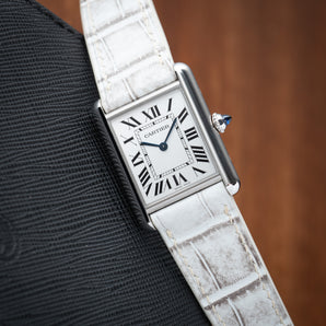 Matte Himalayan Alligator Strap for Cartier Tank