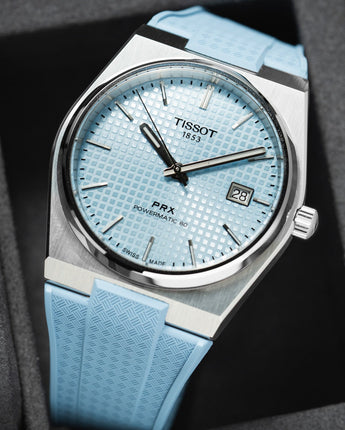 Baby Blue Tissot PRX Rubber Strap