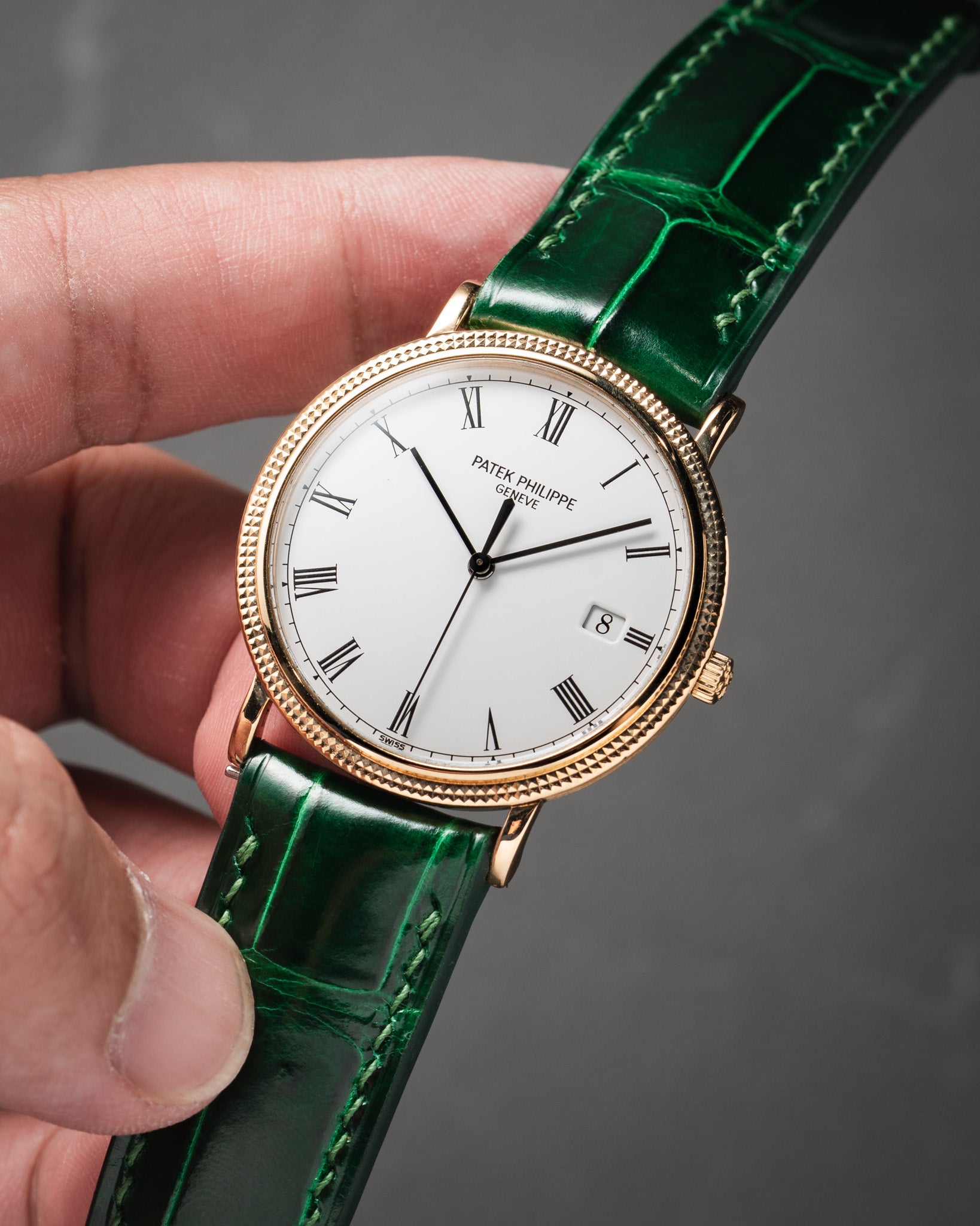 Glossy Emerald Crocodile Signature Strap – Delugs