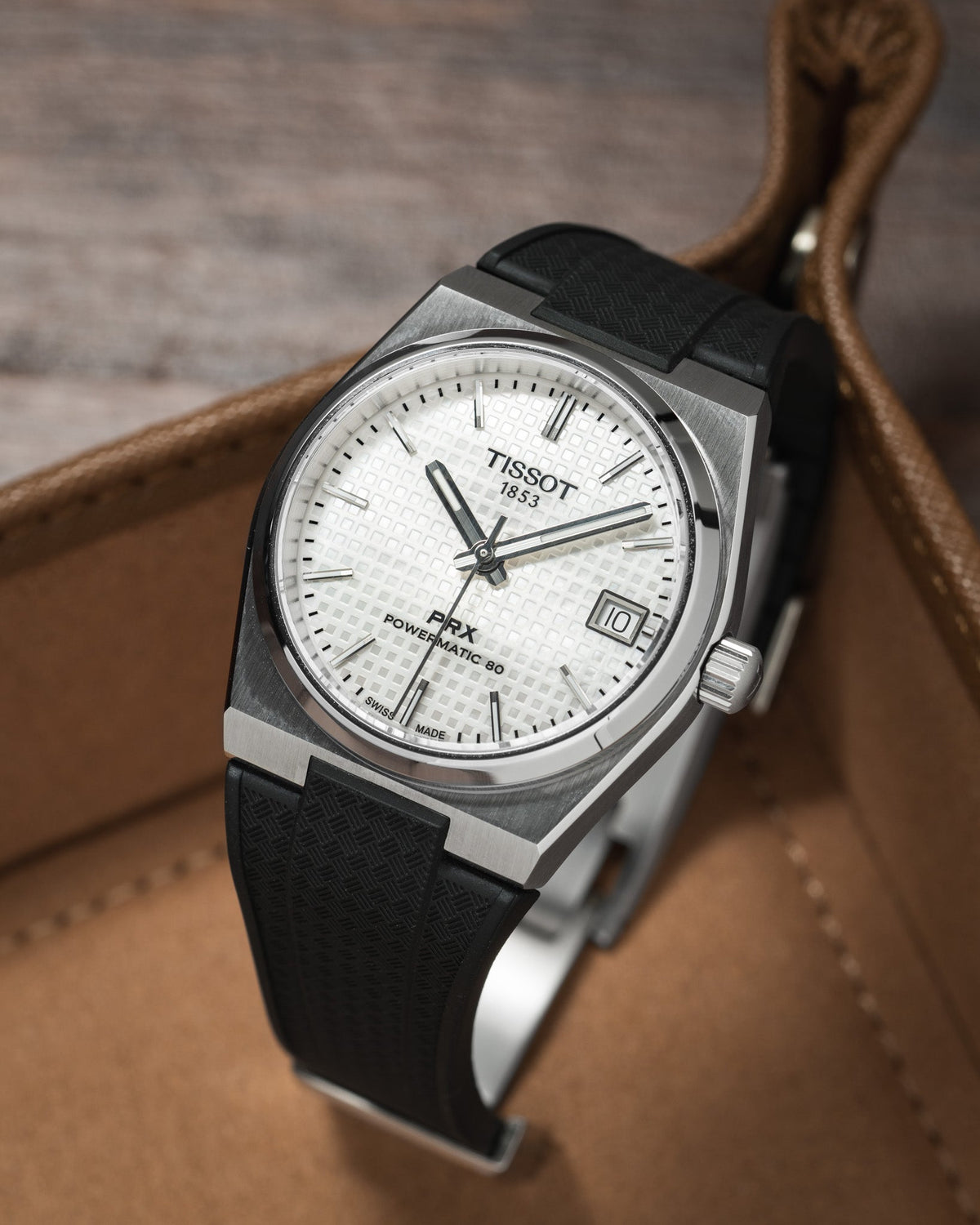 Black Tissot PRX CTS Rubber Strap