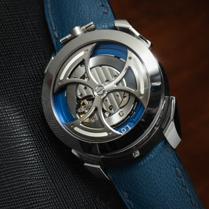 Navy Chevre Strap for MB&F MAD1