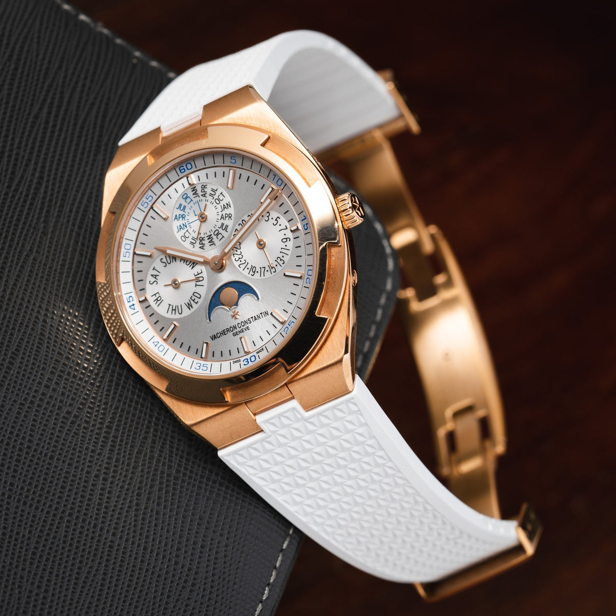 White Vacheron Constantin Overseas CTS Rubber Strap