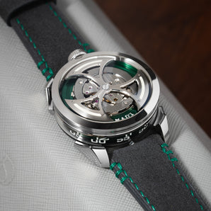 Dark Grey Alcantara (Green) Strap for MB&F MAD1