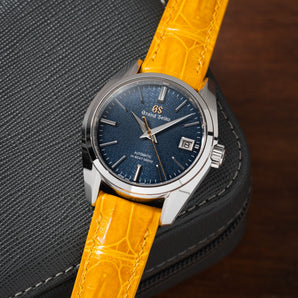 Glossy Saffron Crocodile Signature Strap