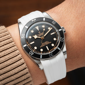 White CTS Rubber Strap for Tudor BB54