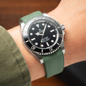 Olive Green CTS Rubber Strap for Rolex Submariner 41mm